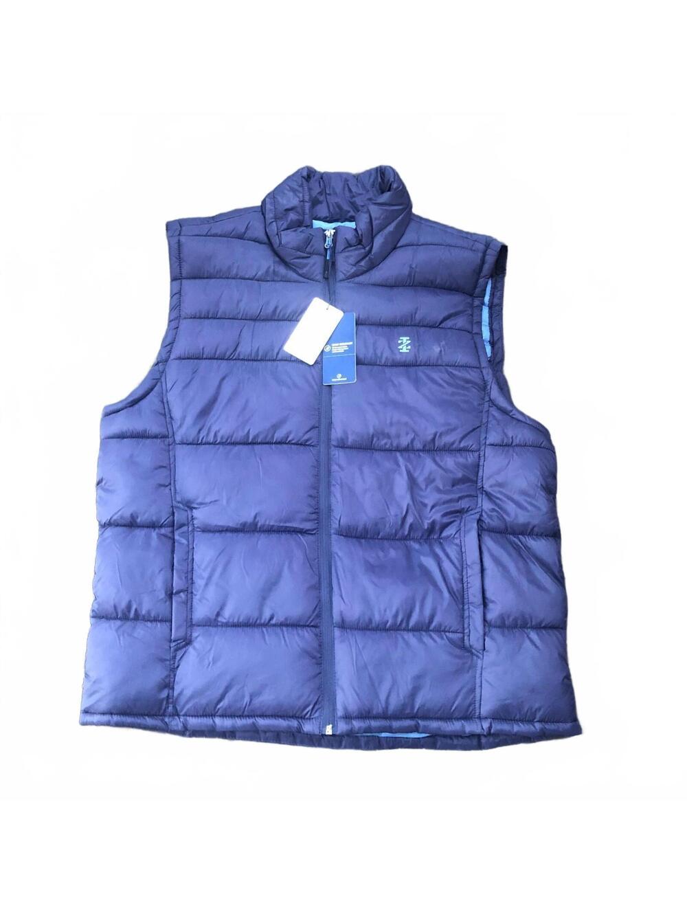 Izod Men's Blue Puffer Vest Jacket Size Large NWT